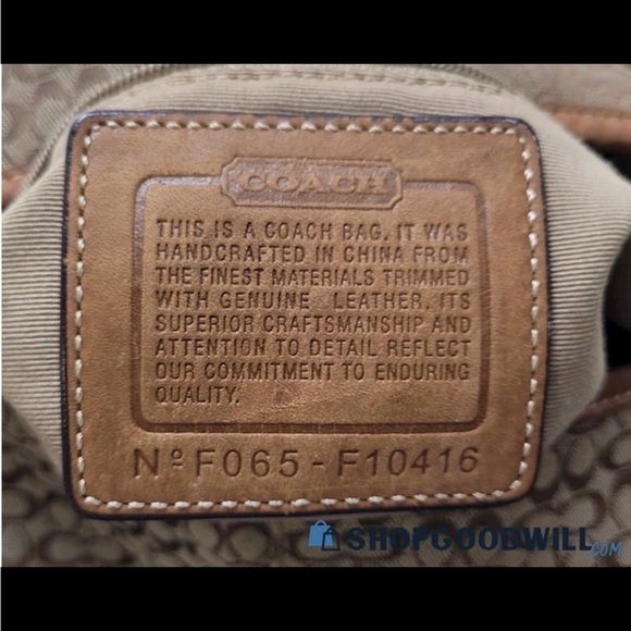 COACH SIGNATURE CROSSBODY BAG PURSE F10416 BROWN LEATHER - Picture 16 of 16